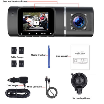 Toguard Dash Cam 1080P FHD 1.5 Inch Lcd Display Car Camera ,IR Night Vision Car Camera ,Parking Mode, G-Sensor, Loop Recording, HDR