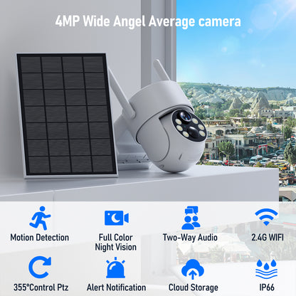 Toguard SC21 2K/4MP Solar Wireless WiFi Security Camera Outdoor PTZ Dome Camera