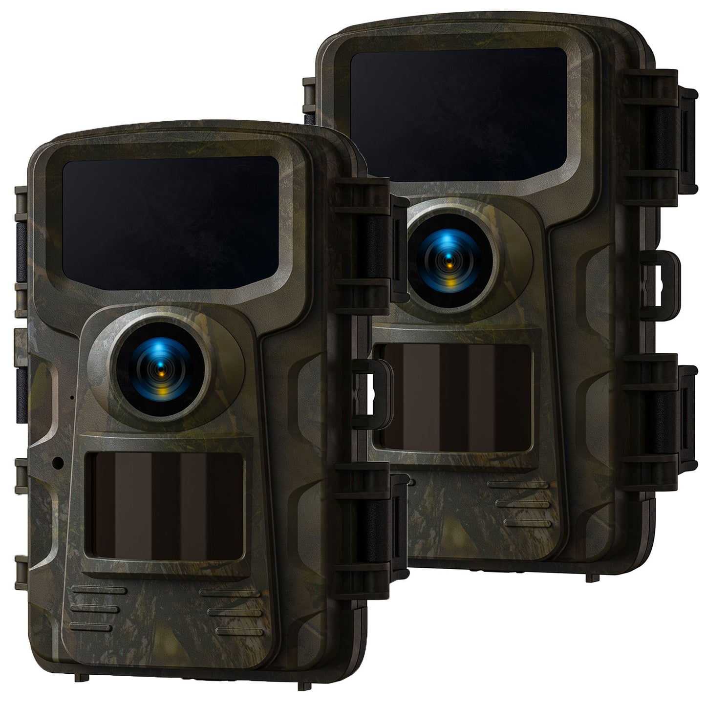 CAMPARK 2 Pack Trail Camera, 2K 36MP Game Camera with Night Vision Motion Activated Waterproof 120°Wide-Angle, Hunting Trail Cam with 850nm Night Vision Infrared LED 2.0"LCD for Wildlife Monitoring