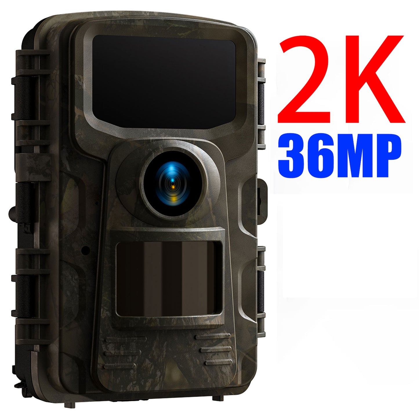 CAMPARK Trail Camera 2K 36MP Game Camera with Infrared Night Vision Waterproof 65FT Motion Activated Wildlife Scouting Hunting Deer Trail Cam with 120° Wide Angle Lens 2.0"LCD