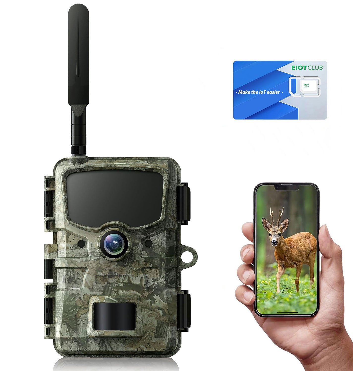 CAMPARK 4G LTE Cellular Trail Camera Sends Picture Video to Cell Phone - Game Hunting Camera 24MP 1080P with Night Vision Motion Activated Waterproof for Wildlife Monitoring Trail Cam with SD Card