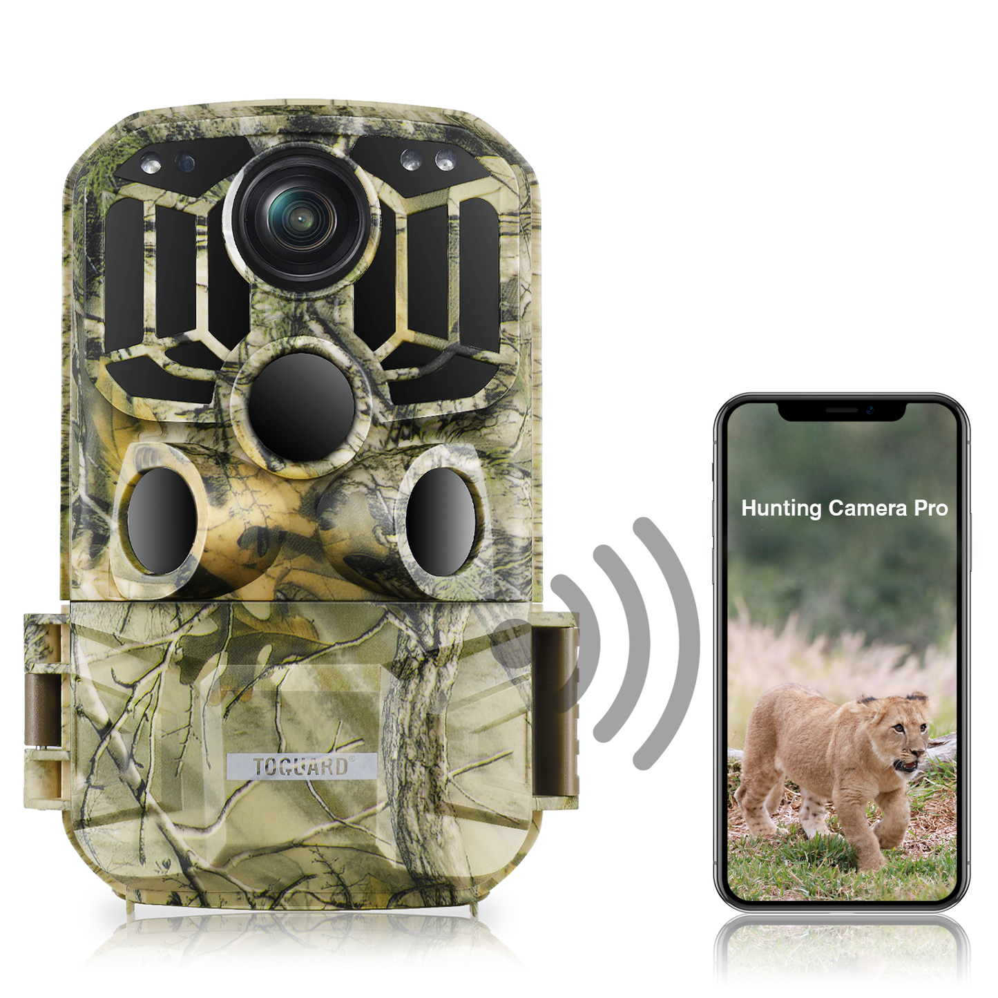 CAMPARK WiFi Bluetooth Trail Camera 24MP 1296P Night Vision Game Camera 3 PIR 0.2s Motion Activated Hunting Deer Camera Waterproof IP66 for Monitoring Outdoor Wildlife Trail Cam 2.0" LCD