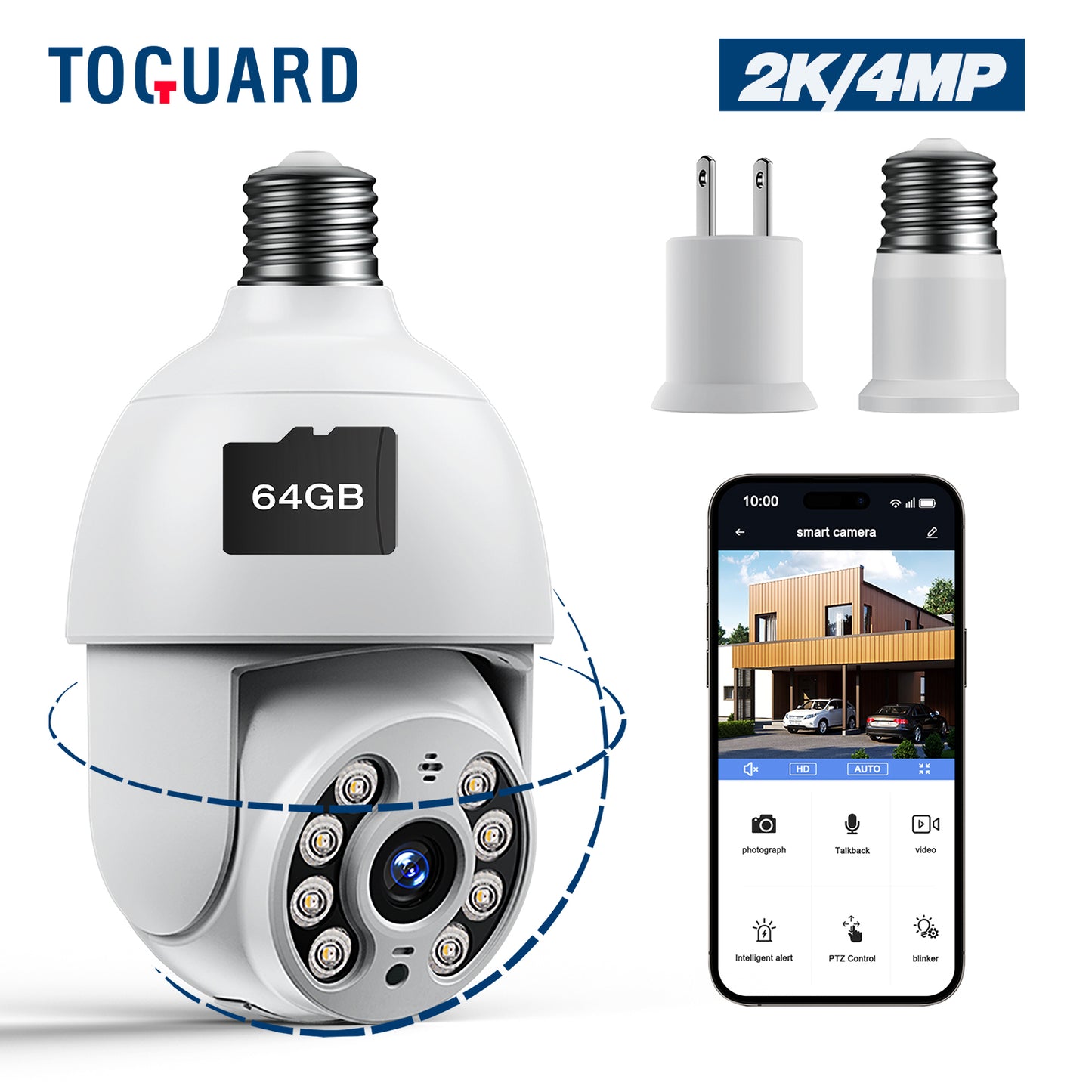 TOGUARD Wireless Security Camera with PIR Motion Detection