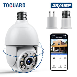 Toguard SC30 2K/4MP WiFi Light Bulb Security Camera Outdoor Indoor PTZ Wireless Dome Surveillance Camera