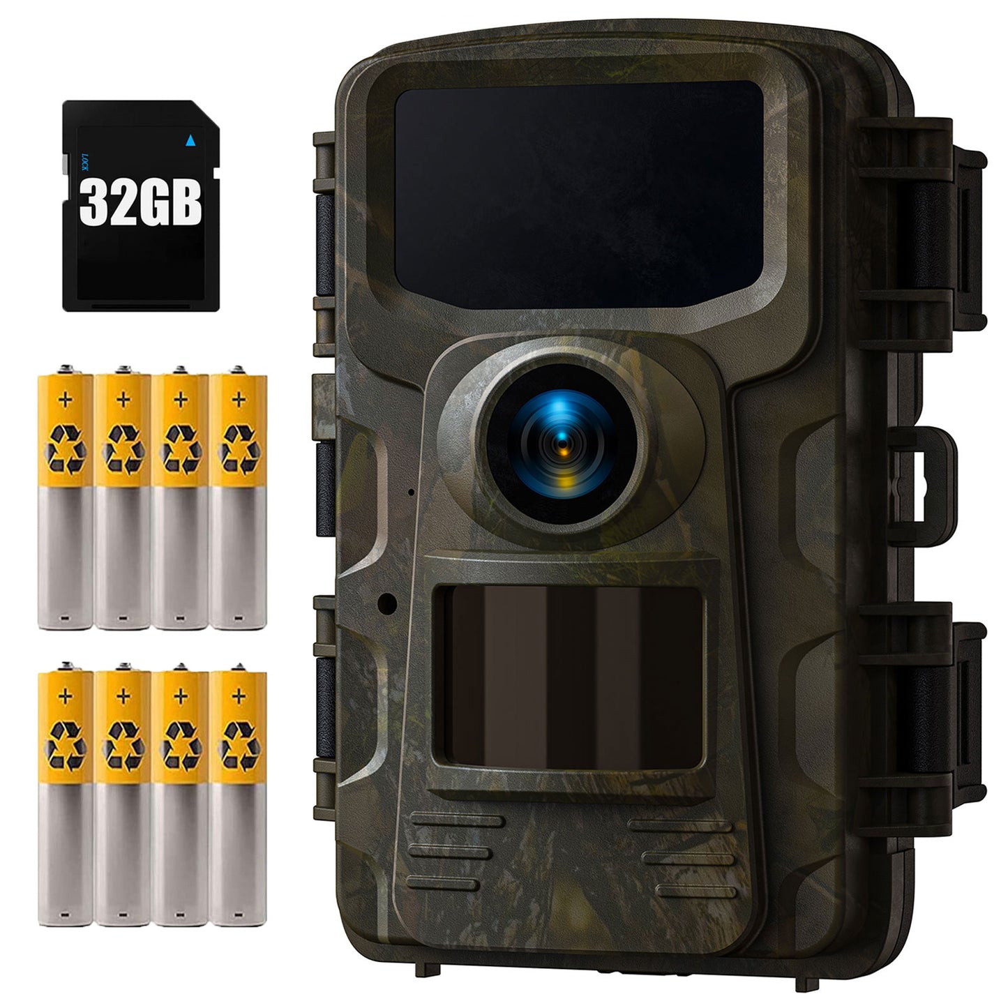 CAMPARK Trail Camera with SD Card and Batteries 1080P 24MP Game Camera with Night Vision Motion Activated Fast Trigger Time IP66 Waterproof 2.0"LCD Hunting Deer Trail Cam for Wildlife Monitoring