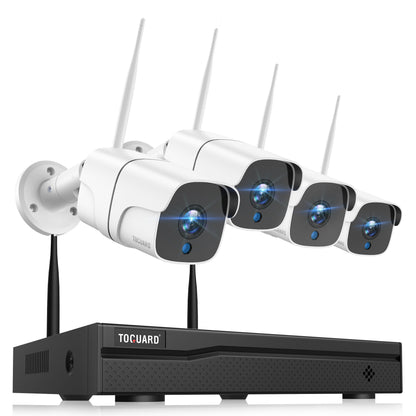 Toguard W300  Wireless Security Camera System 4Pcs 1080P Outdoor/Indoor WiFi Surveillance Cameras