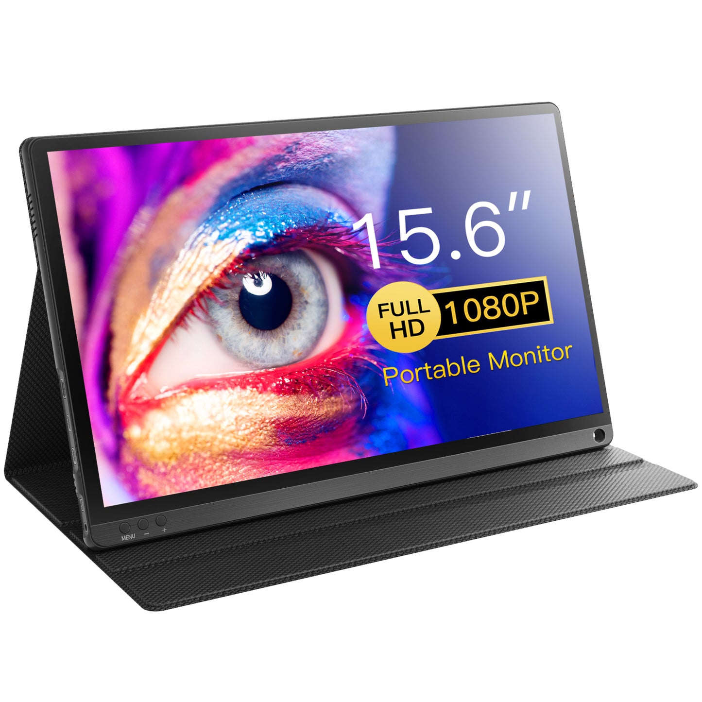 15.6" Portable Monitor, Corprit FHD 1080P Portable Computer IPS Eye Care Screen with HDMI Type C Speakers