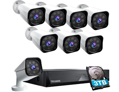 Toguard W208 8CH 1080P Security Camera System Home Outdoor Lite Wired DVR Security Surveillance Cameras