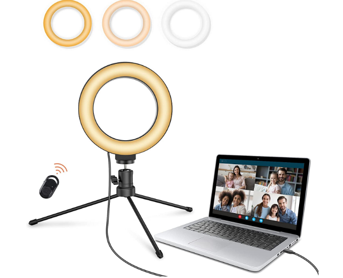 Jeemak PC46 6” Selfie Ring Light with Stand