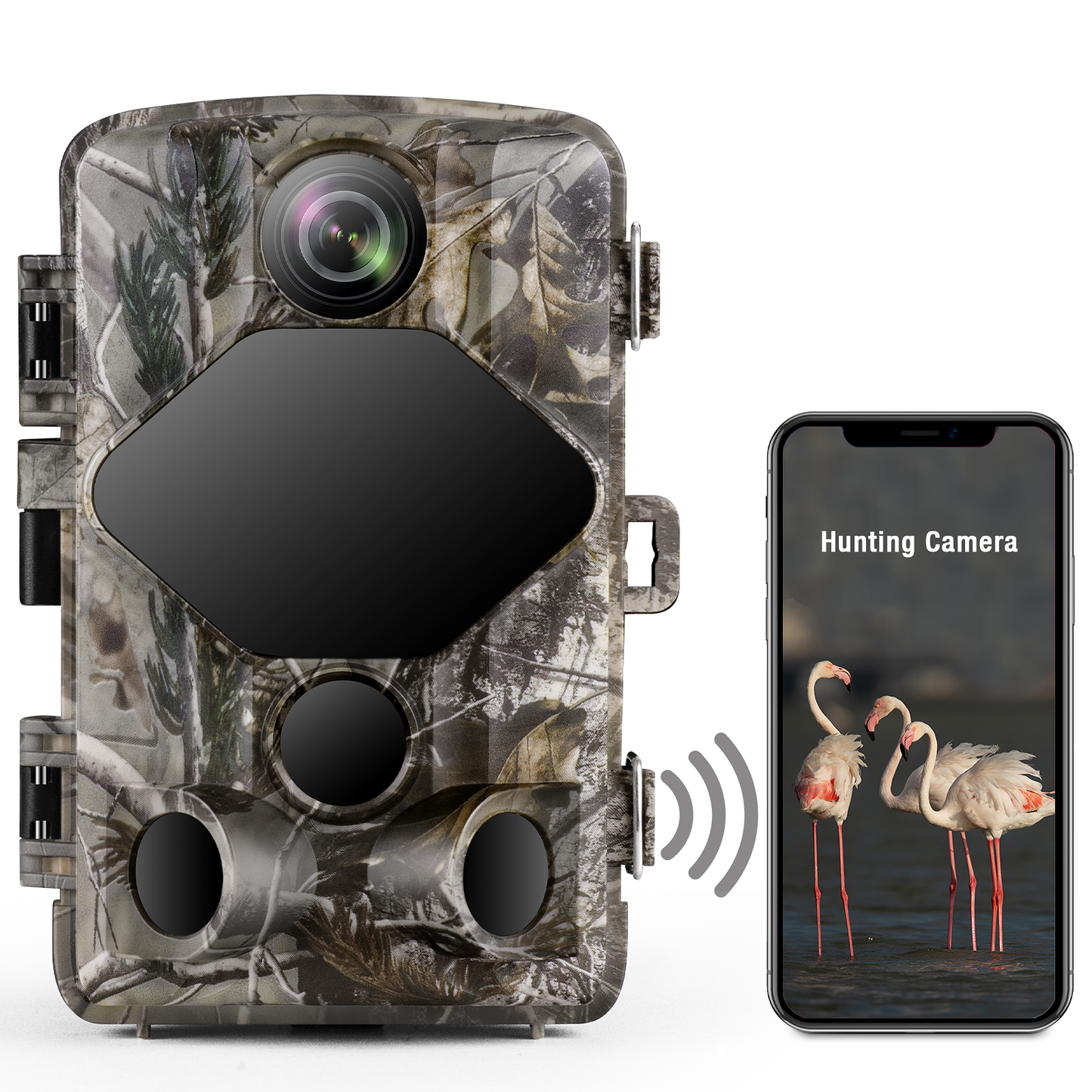 Toguard H75 4K Lite Trail Camera 24MP Game Camera WiFi Bluetooth Hunting Camera with 46 PCS 850nm Infrared LEDs