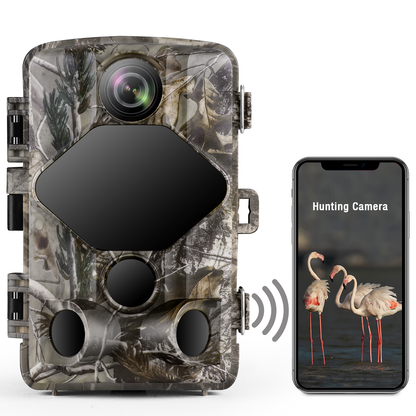Toguard H75 4K Lite Trail Camera 24MP Game Camera WiFi Bluetooth Hunting Camera with 46 PCS 850nm Infrared LEDs