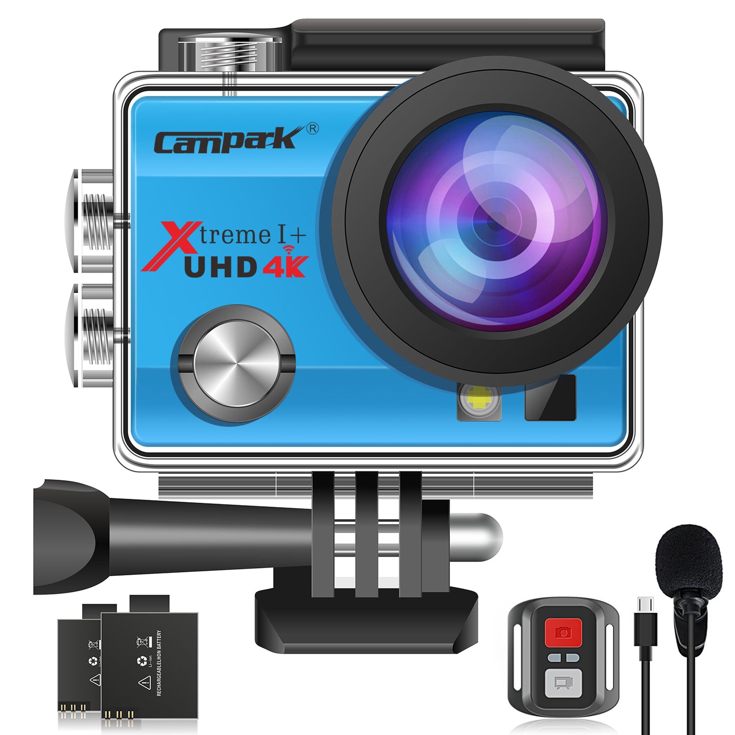 CAMPARK 4K 20MP Action Camera 30FPS ACTMAN 40M Underwater Waterproof Camera Dual Microphone Remote Control Upgraded EIS WiFi Sport Cam