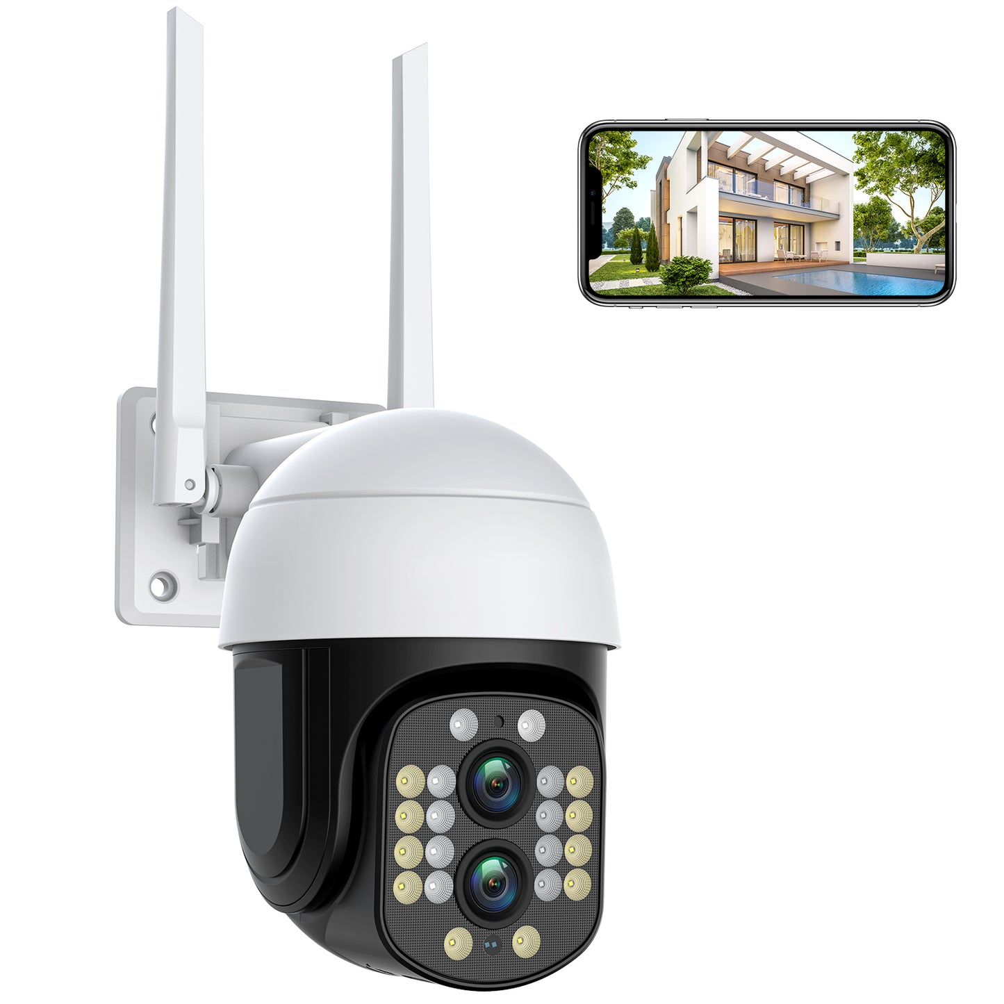 TOGUARD Wireless PTZ 8X Zoom 4MP Security Camera Outdoor