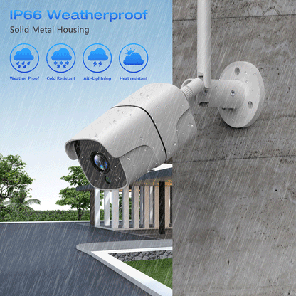 TOGUARD Wireless Security Camera System, 3TB Hard Drive Pre-Installed HD 1080P Security Camer Outdoor for Home Security, IP Bullet Camera 8CH NVR System with 4pcs Cameras, IP66 Waterproof