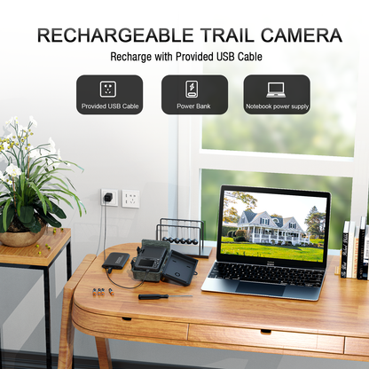 Campark T150 Solar Powered WiFi Bluetooth Trail Camera 2K 24MP