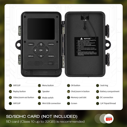 Toguard H85 Trail Camera WiFi Bluetooth 20MP 1296P Hunting Game Camera