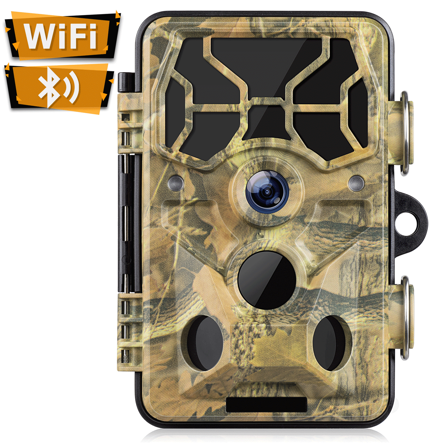 Campark WiFi Trail Camera 20MP 1296P Bluetooth Deer Hunting Game Camera Outdoor Wildlife Monitoring Night Vision 3 Infrared Sensors Waterproof 2.4"LCD