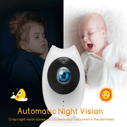 CAMPARK Baby Monitor with 2 Cameras, Video Baby Monitors with Camera and Audio, 4.3" LCD Split Screen, Two-Way Talk, Night Vision, VOX Mode, 8 Lullabies, Temperature Monitor and Long Last Battery