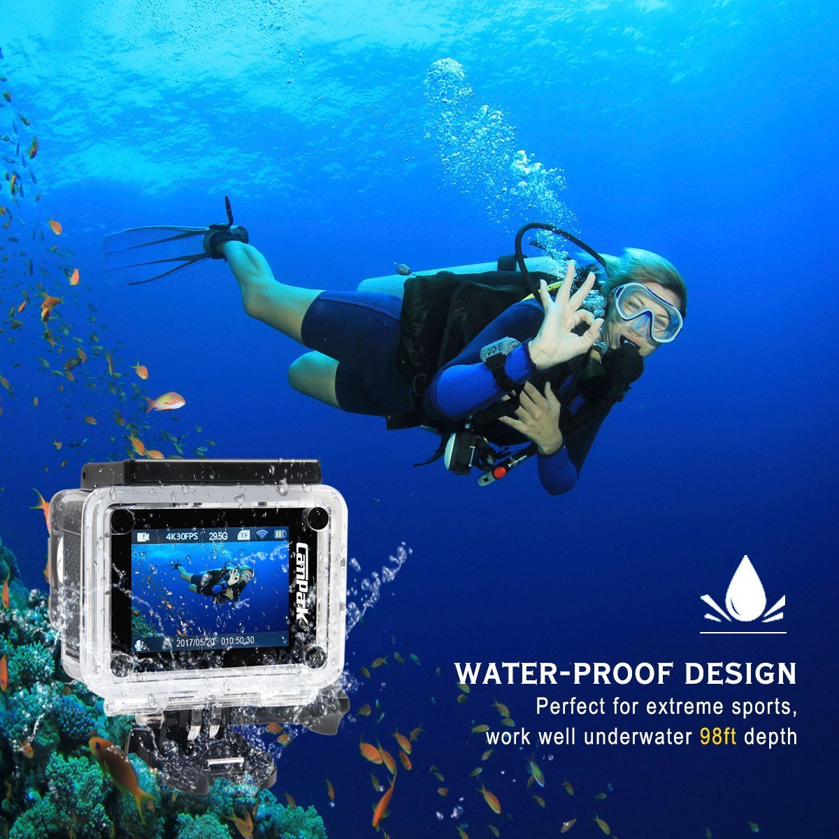 waterproof camera campark