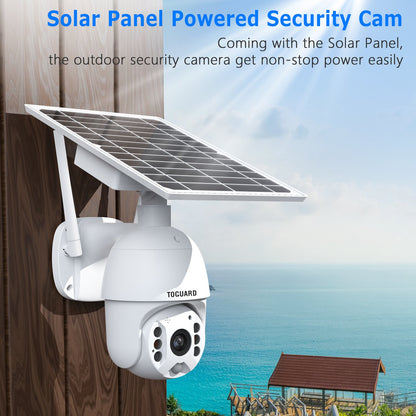 Toguard AP40 1080P Wireless With Solar Powered Battery, IP65, Full-Color Night Vision Motion Detection ,Waterproof Outdoor Security Camera