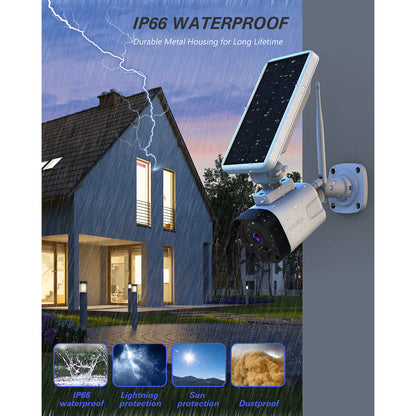 TOGUARD Solar Camera Security Outdoor, 1080P Solar Security Camera(Includes Base Station & 1 Solar Camera), 2-Way Audio, Night Vision, PIR Motion Detection, IP65 Waterproof