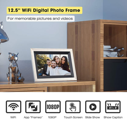 Jeemak F30 Digital Picture Frame 12.5 inch WiFi Photo Frame