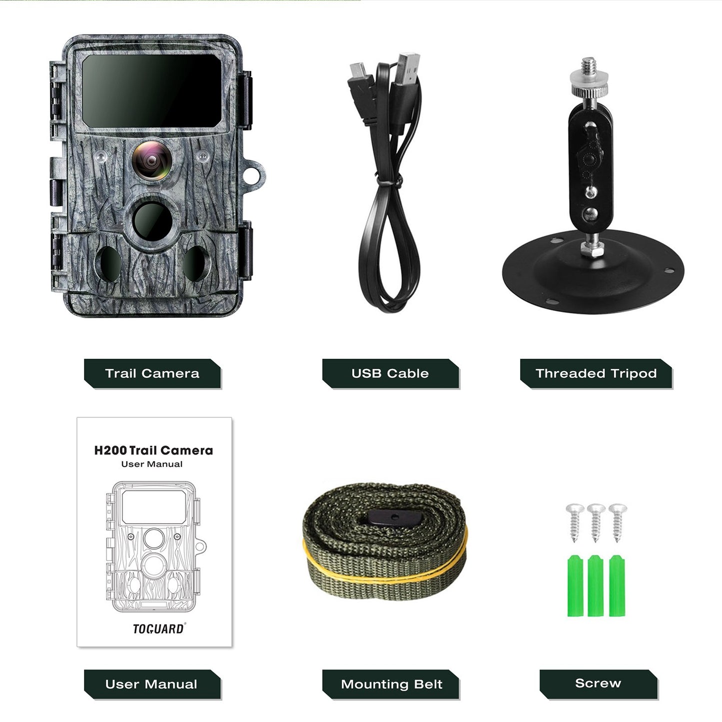 Toguard H200 4K Native WiFi Trail Camera - 30MP Game Camera with 940nm No-Glow IR LEDs Night Vision 0.2s Motion Activated Hunting Camera