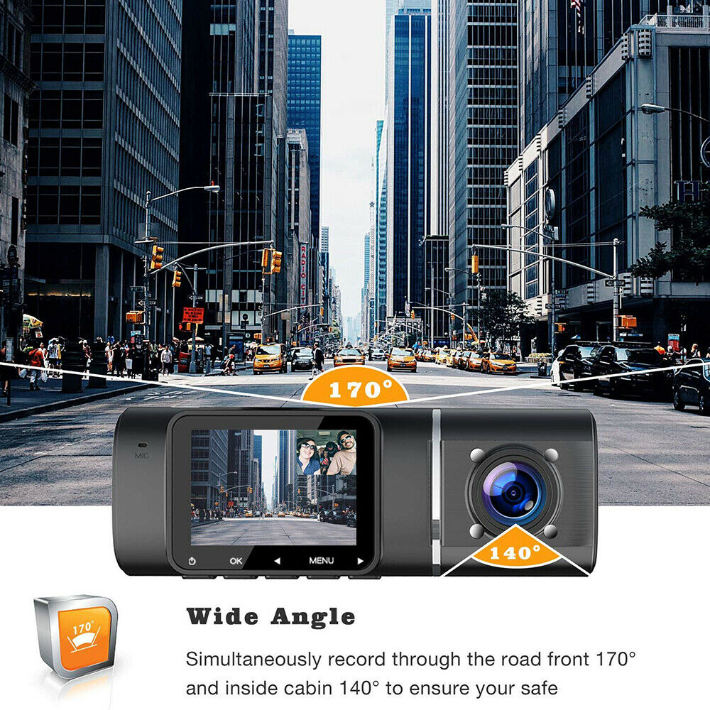 TOGUARD Uber Dual Lens Dash Camera for Car Front and Inside HD 1080P IR Night Vision Car Recorder Camera G-Sensor WDR