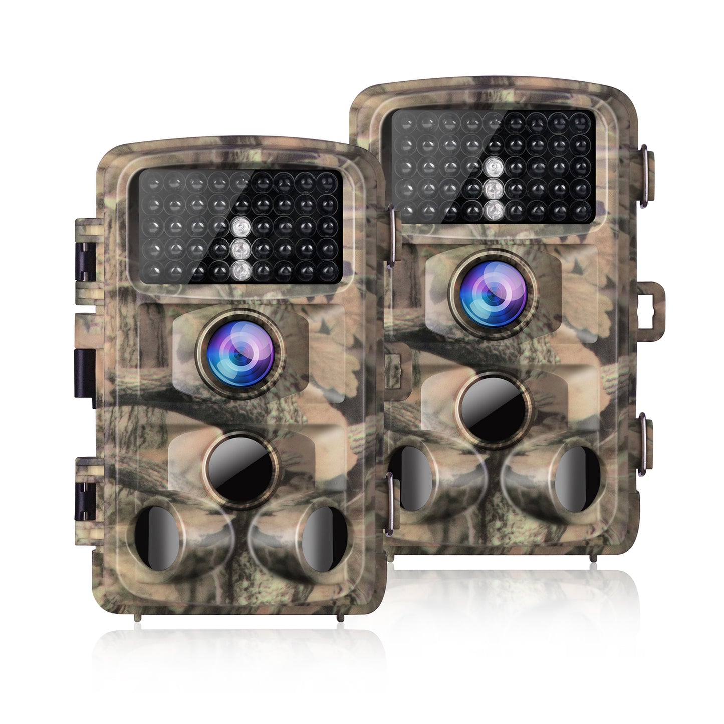 CAMPARK 2 PACK T45 Trail Camera 20MP 1080P Deer Hunting Game Cam with 2.4"LCD ,3PIR 120° Wide-Angle, Night Vision ,IP56 Waterproof ,850nm LEDs Wildlife Monitoring