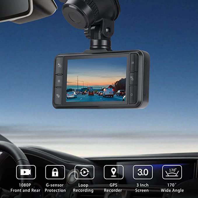 Toguard CE63 Dual Dash Cam Front and Rear Dual Lens in Car Camera - Toguard camera